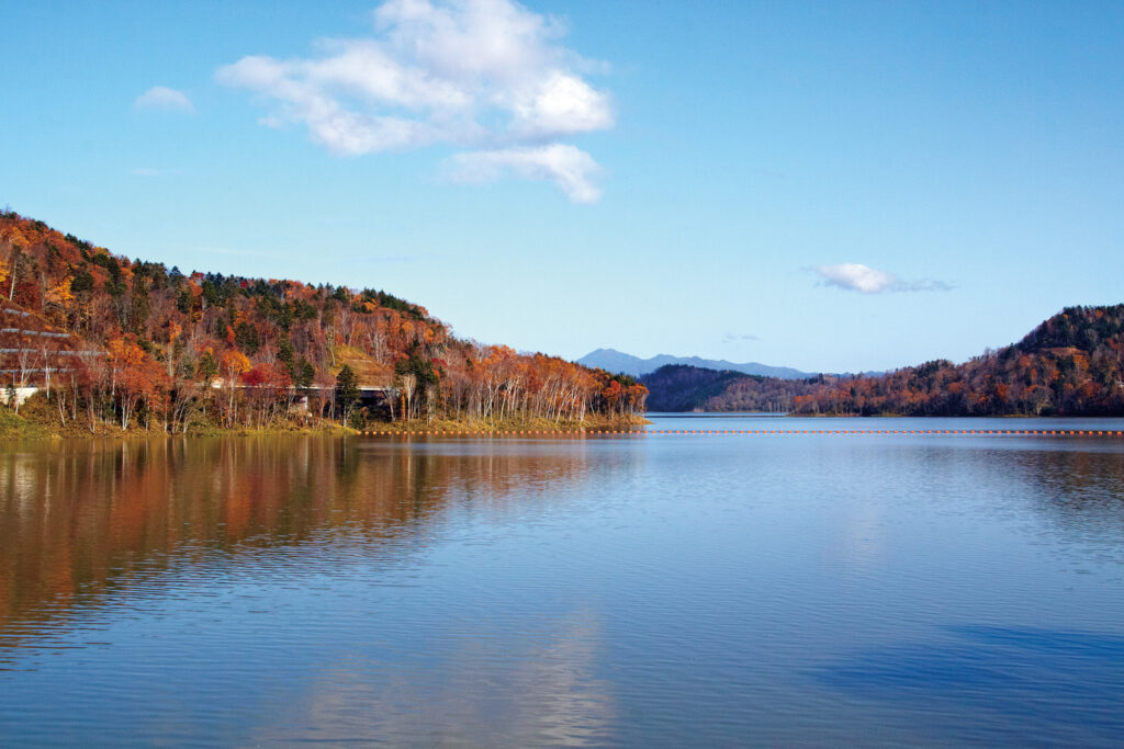 Autumn at Tōbetsu Dam, Hokkaido