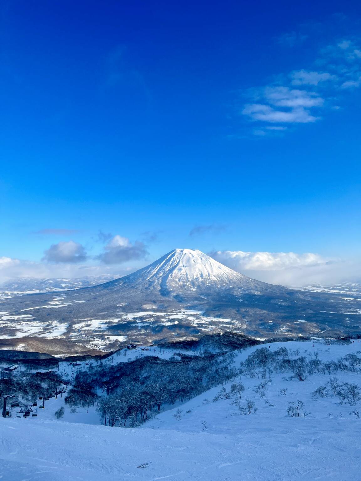 Mt. Yotei from Niseko in winter